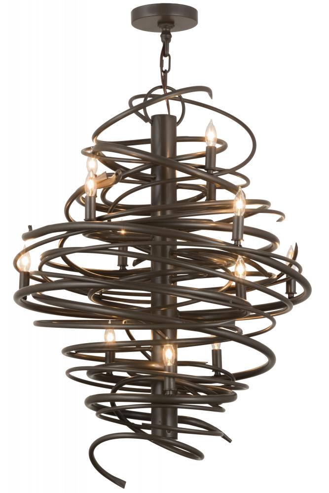 28" Wide Cyclone 12 Light Chandelier