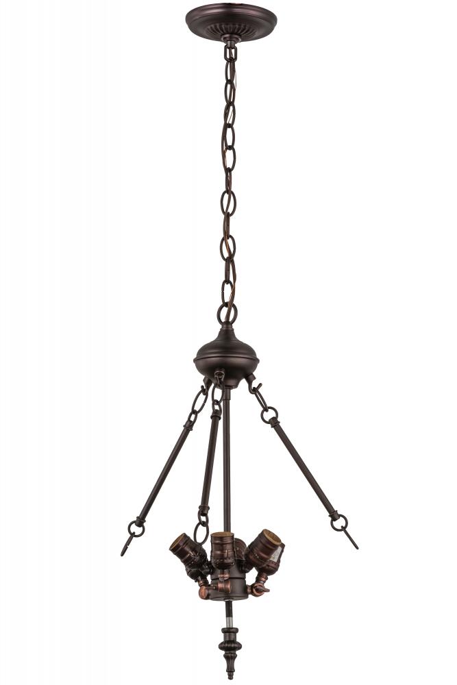 21"W Mahogany Bronze 6 LT W/Uplights Pendant Hardware