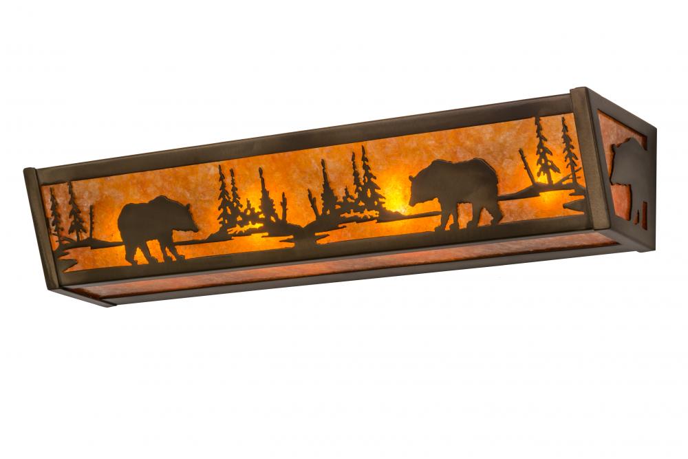 24"W Bear at Lake Vanity Light