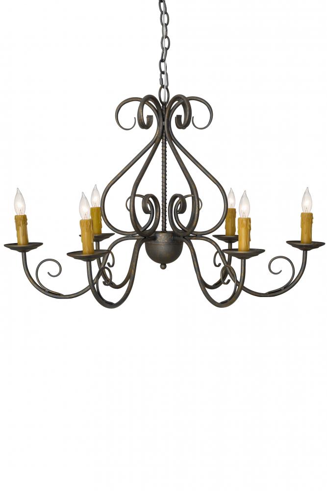 36" Wide Jenna 6 Light Chandelier