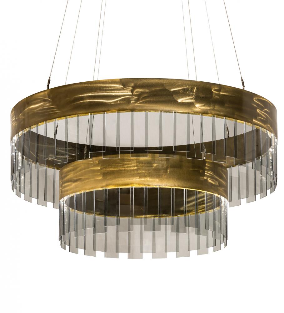 43"W Cilindro Illusion Two Tier Pendant