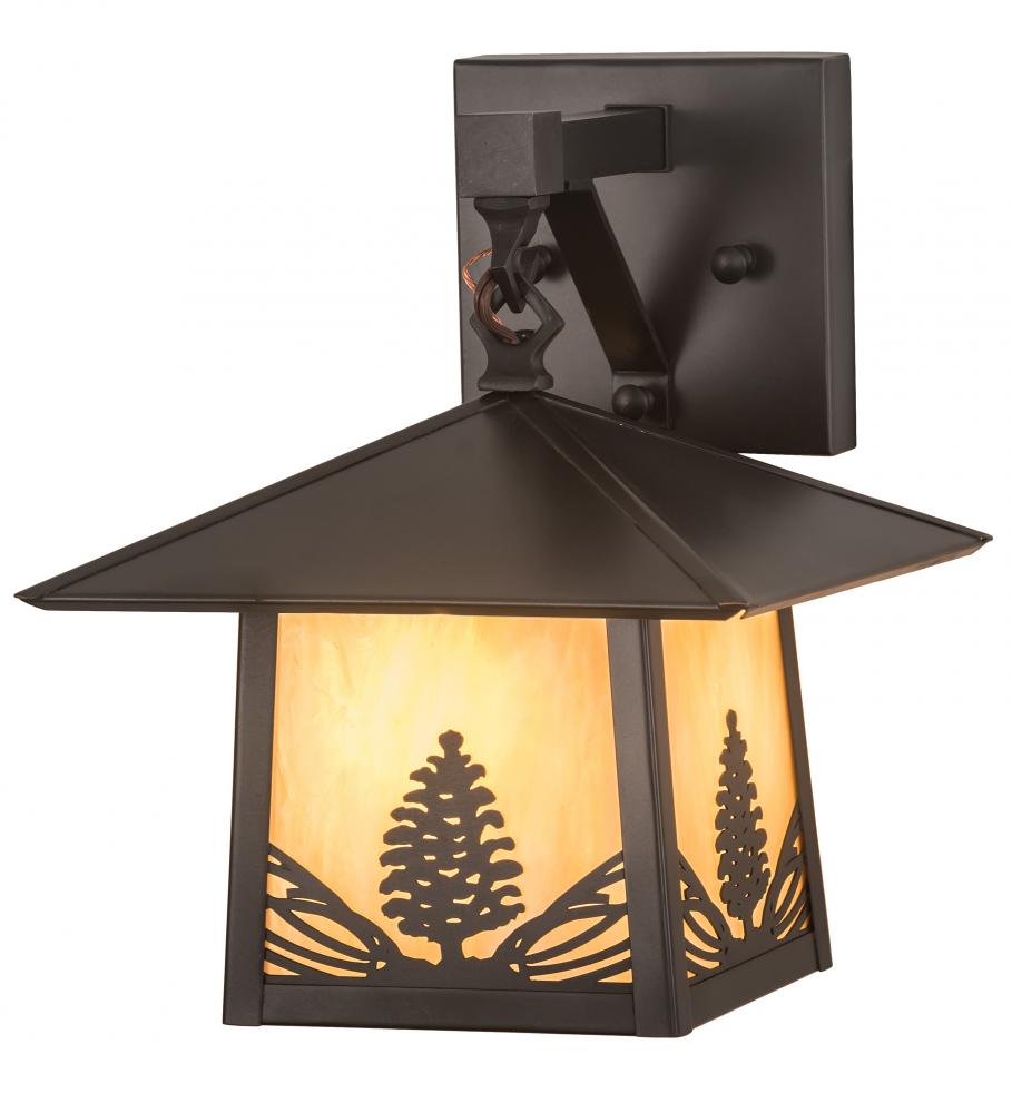 9"W Stillwater Mountain Pine Wall Sconce