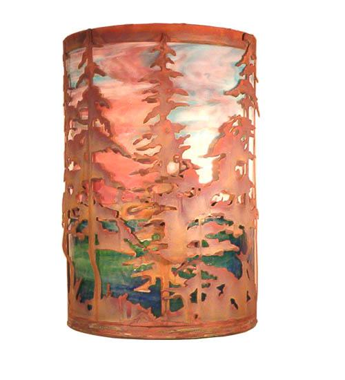 12" Wide Tall Pines Wall Sconce