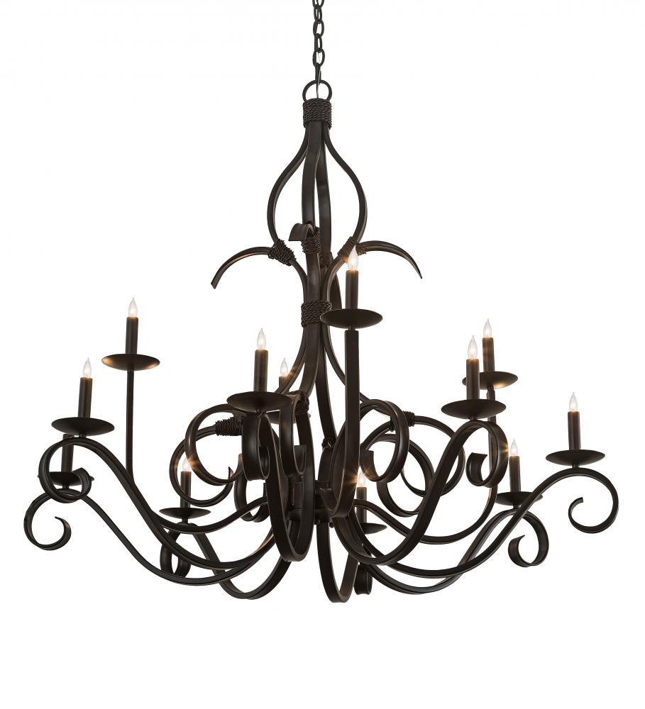 48" Wide Cypress 12 Light Chandelier