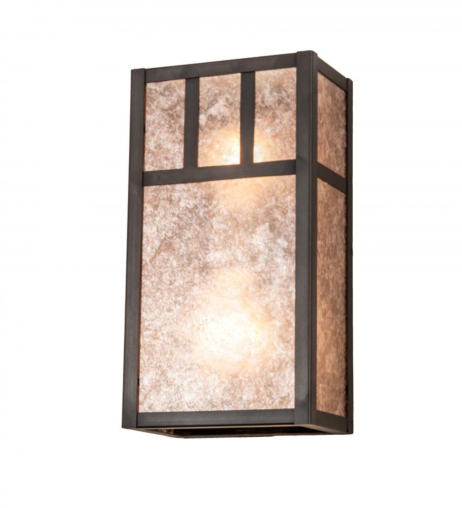 6.5" Wide Hyde Park Double Bar Mission Wall Sconce