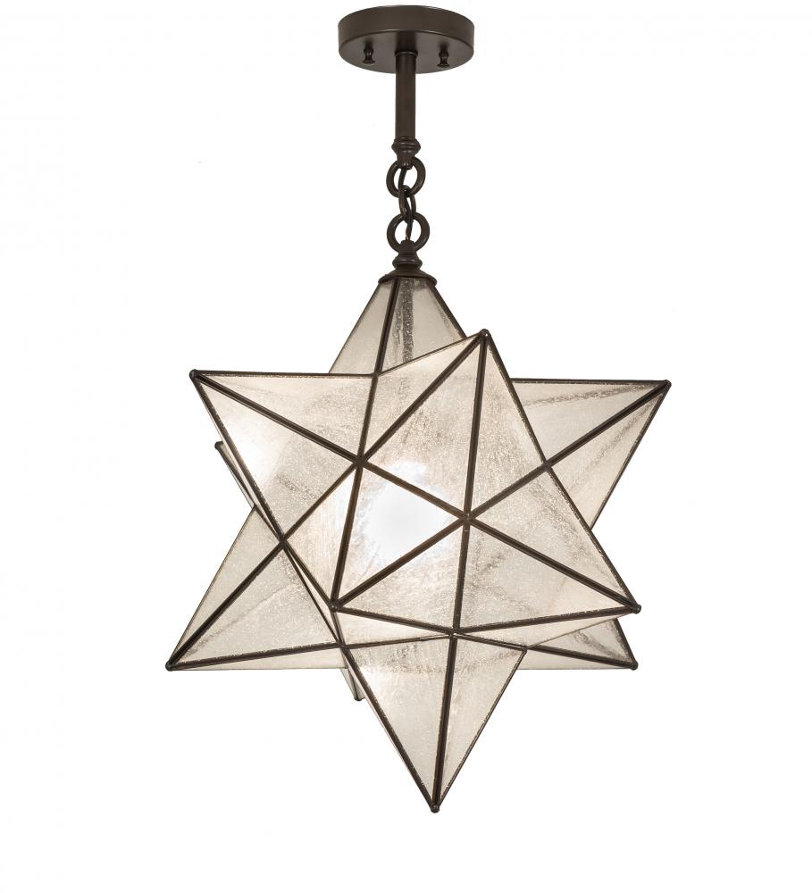 21" Wide Moravian Star Semi-Flushmount