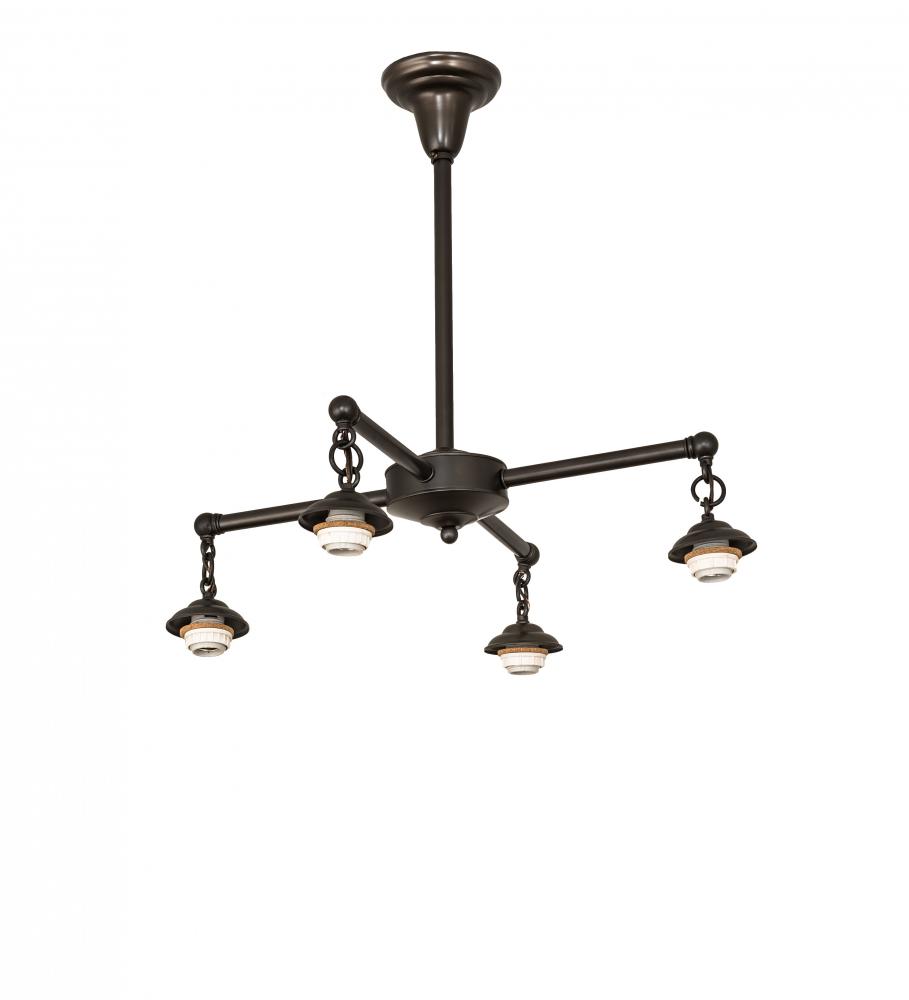 26" Wide Craftsman 4 Light Chandelier Hardware