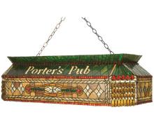 Meyda Blue 102894 - 40"L Personalized Porter's Pub Oblong Pendant