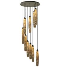 Meyda Blue 112057 - 48"W Checkers 10 LT Cascading Pendant