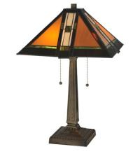 Meyda Blue 119654 - 22"H Montana Mission Table Lamp