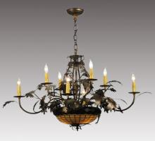 Meyda Blue 126808 - 42" Wide Greenbriar Oak 8 Arm Chandelier