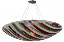 Meyda Blue 140260 - 35.25"W Metro Fusion Jubilee Glass Inverted Pendant