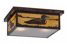 Meyda Blue 145224 - 14"Sq Hyde Park Loon Flushmount