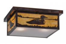 Meyda Blue 145226 - 16"Sq Hyde Park Loon Flushmount