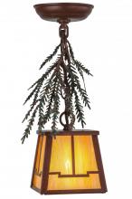 Meyda Blue 145280 - 5.5"Sq Pine Branch Valley View Mini Pendant