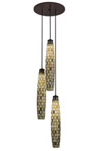 Meyda Blue 162956 - 24" Wide Checkers 3 Light Cascading Pendant