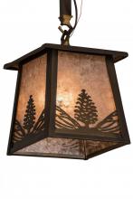 Meyda Blue 182068 - 7" Square Mountain Pine Mini Pendant