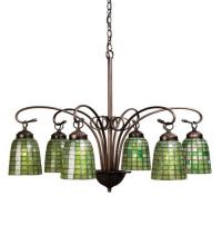 Meyda Blue 18649 - 28"W Terra Verde 6 LT Chandelier