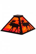 Meyda Blue 187273 - 13" Square Lone Moose Shade