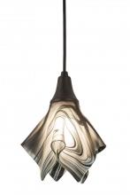 Meyda Blue 189052 - 10"W Metro Fusion Noir Swirl Mini Pendant