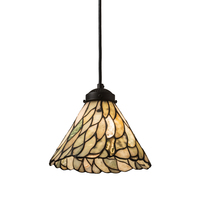 Meyda Blue 195418 - 8" Wide Willow Jadestone Mini Pendant