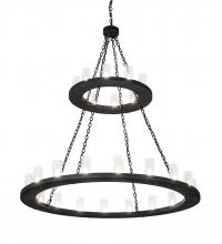 Meyda Blue 219493 - 60" Wide Loxley 28 Light Two Tier Chandelier