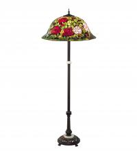 Meyda Blue 229110 - 62" High Tiffany Rosebush Floor Lamp