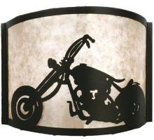 Meyda Blue 23826 - 12"W Motorcycle Wall Sconce