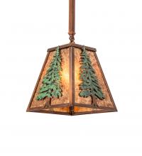 Meyda Blue 240017 - 10" Square Tall Pines Pendant