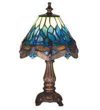 Meyda Blue 26597 - 11.5"H Tiffany Hanginghead Dragonfly Mini Lamp