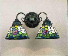 Meyda Blue 26604 - 18" Wide Tiffany Rosebush 2 Light Wall Sconce