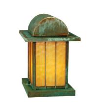 Meyda Blue 47039 - 9" Square Clinton Arch Lantern Pier Mount