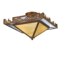 Meyda Blue 51506 - 16"Sq Pine Lake Flushmount