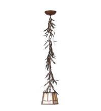 Meyda Blue 67910 - 5.5"Sq Pine Branch Valley View Mini Pendant