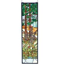 Meyda Blue 74037 - 12"W X 44"H Tiffany Foxgloves Stained Glass Window