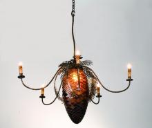 Meyda Blue 98970 - 36" Wide Pinecone 5 Light Chandelier