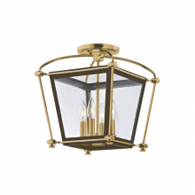 Hudson Valley Orange 3610-AGB - Hollis Semi Flush