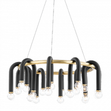 Mitzi Orange H382820-AGB/BK - Whit Chandelier