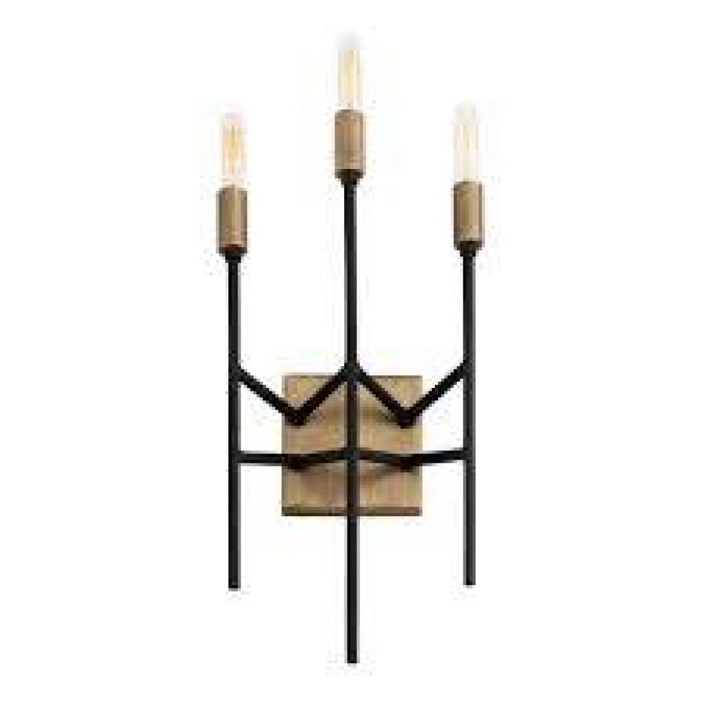 Bodie 3-Lt ADA Sconce - Havana Gold/Carbon