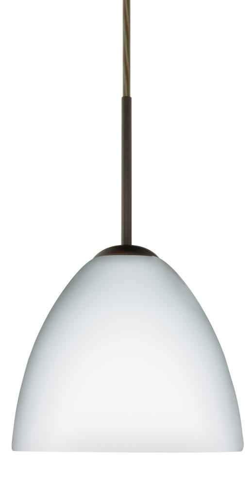 Besa Sasha LED Pendant 1Bc Opal Matte Bronze 1x9W LED