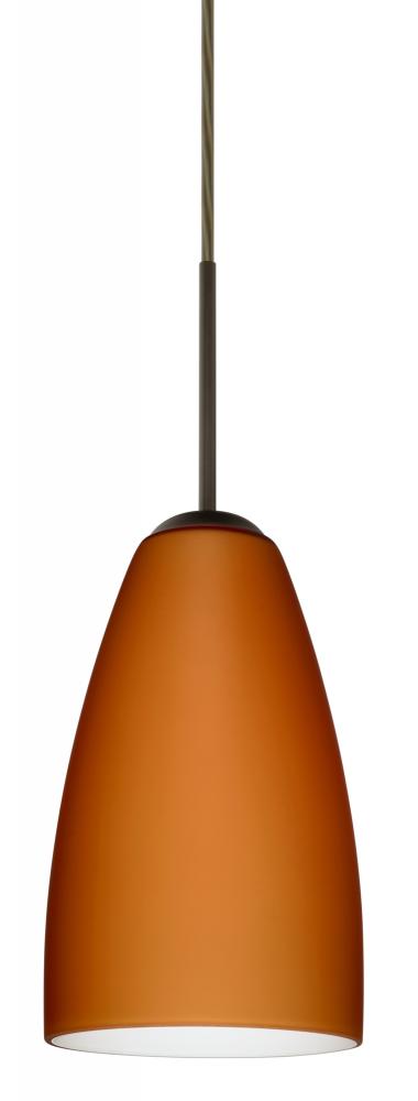 Besa Riva 9 LED Pendant Amber Matte Bronze 1x9W LED