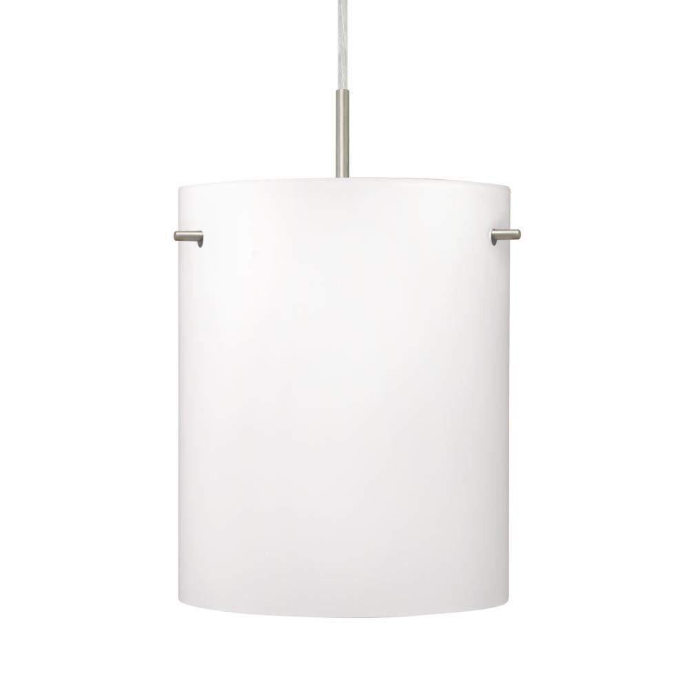 Besa Tamburo 8 Pendant, Opal Matte, Black Finish, 1x100W MAX E26 Base