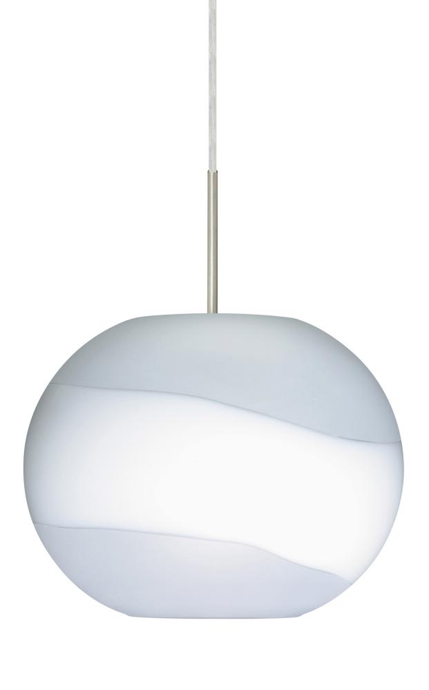 Besa Pendant Luna Satin Nickel Opal Frost 1x100W Medium Base