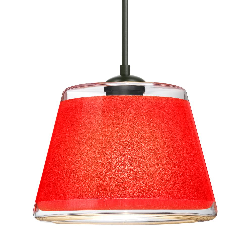 Besa Pendant Pica 9 Black Red Sand 1x75W MAX E26 Base