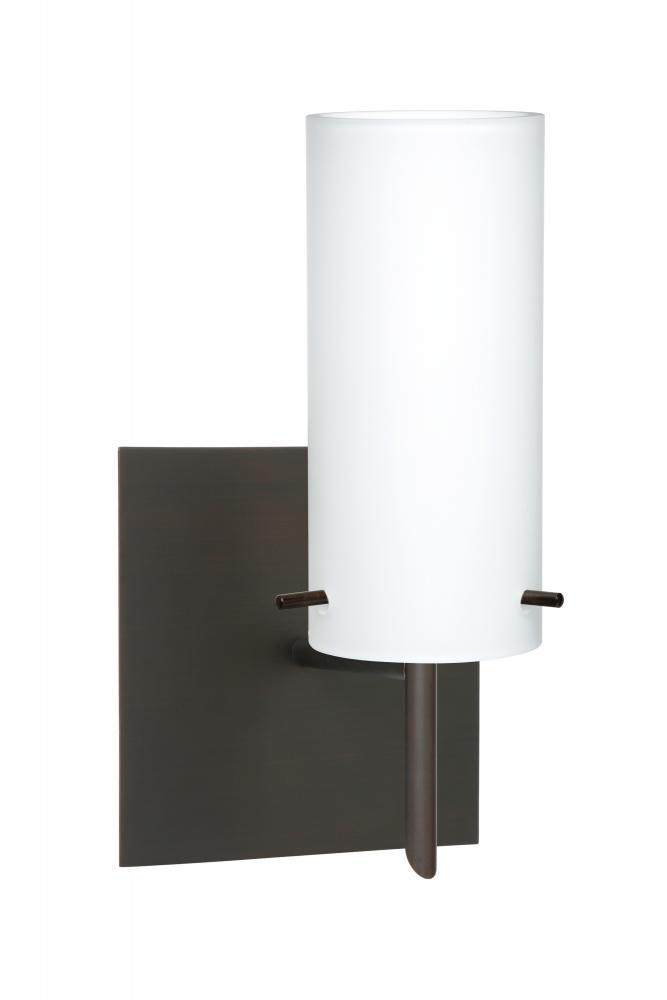 Besa Wall With SQ Canopy Copa 3 Bronze Opal Matte 1x5W LED