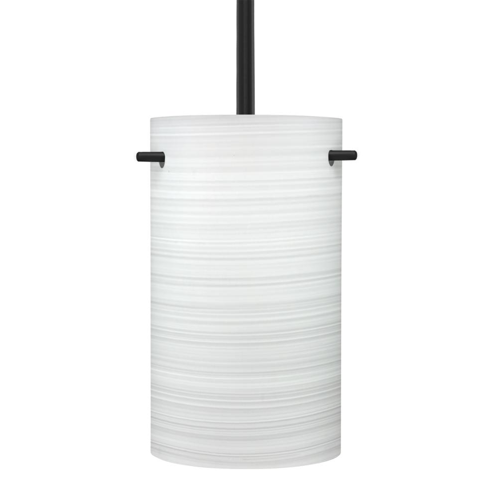 Besa Tamburo 5 Stem Pendant, Chalk, Black Finish, 1x100W MAX E26 Base