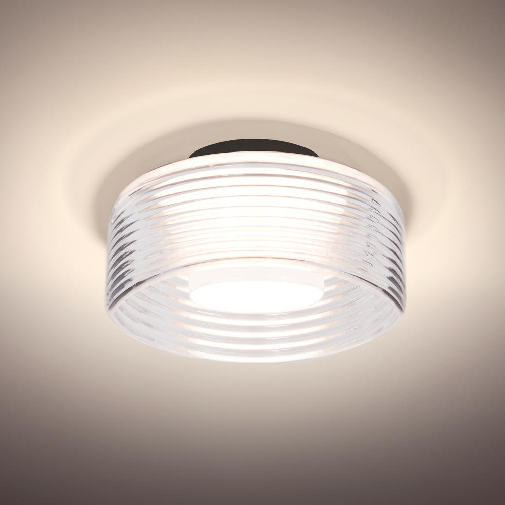 Belu Ceiling, Clear Shade, Black Finish, 1x5W LED