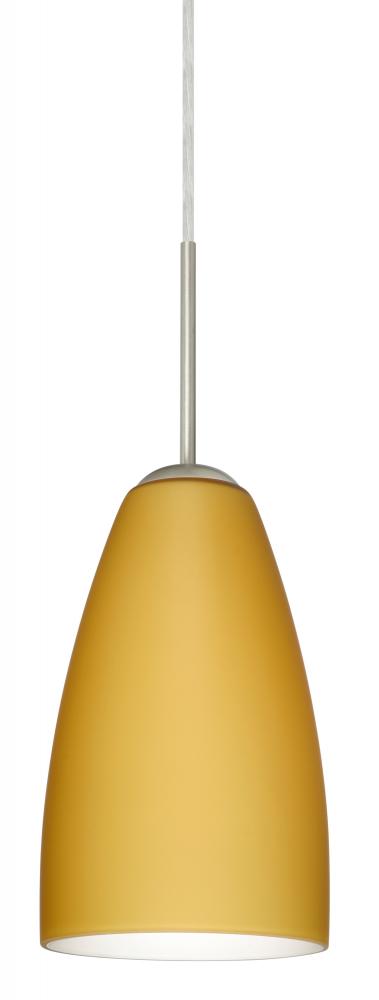 Besa Riva 9 Pendant For Multiport Canopy Satin Nickel Vanilla Matte 1x75W Medium Base