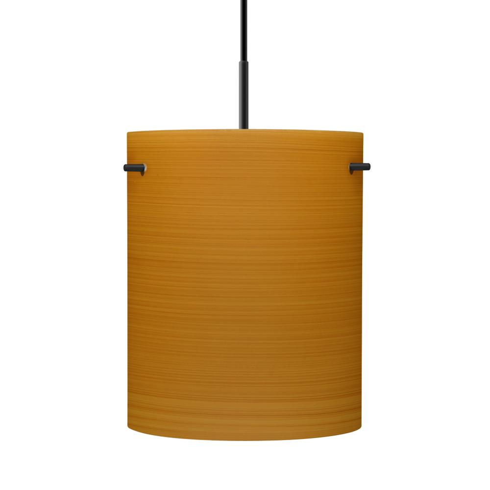 Besa Tamburo 8 Pendant, Oak, Black Finish, 1x100W MAX E26 Base