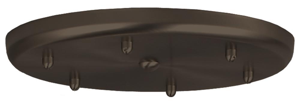 Besa 6-Light Round 12V Multiport Canopy, Bronze, 277V Input